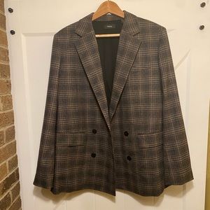 Worn once - plaid wool Theory women’s blazer